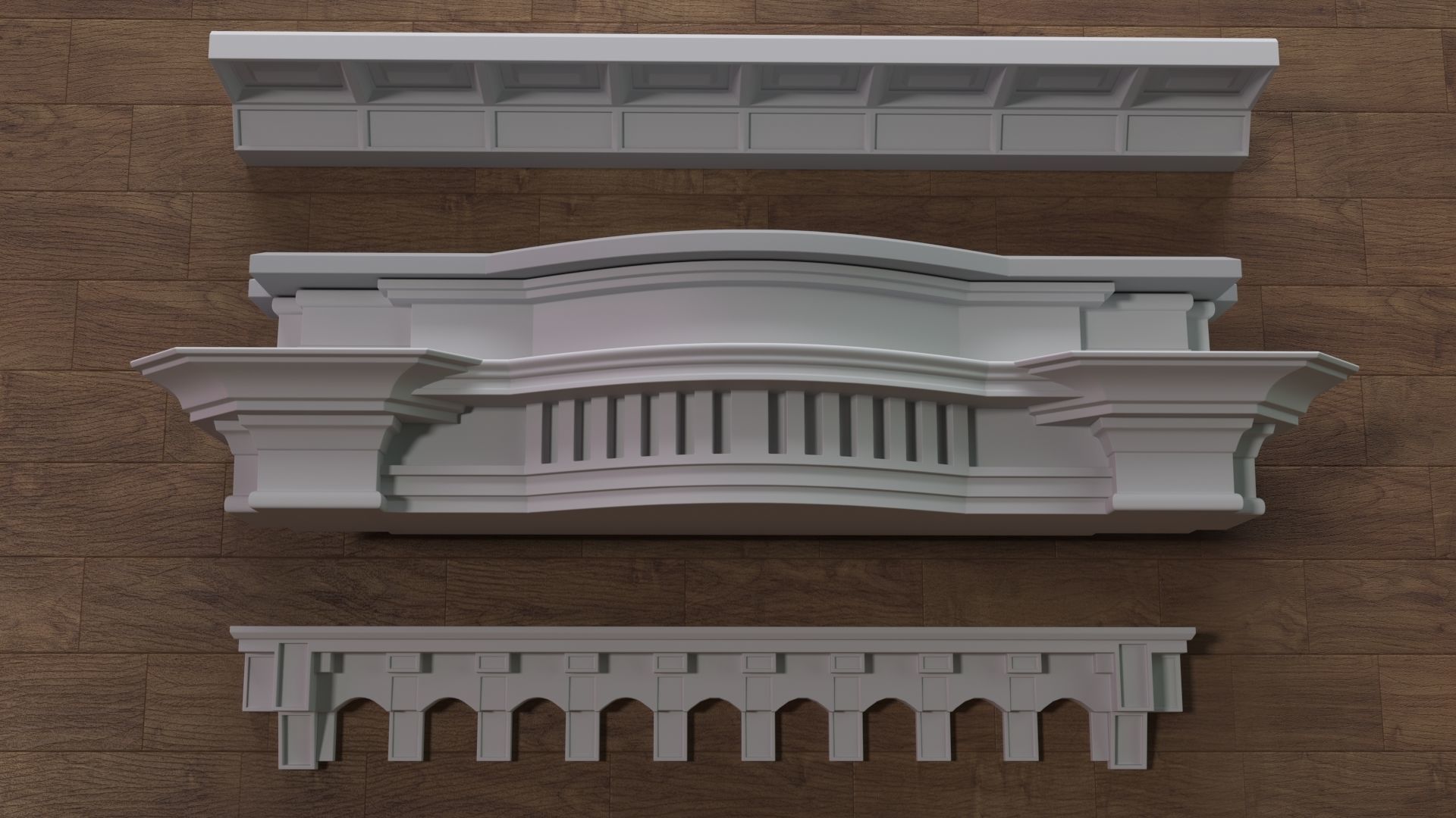 Building Facade Collection 7 - 88 pieces 3D model_23