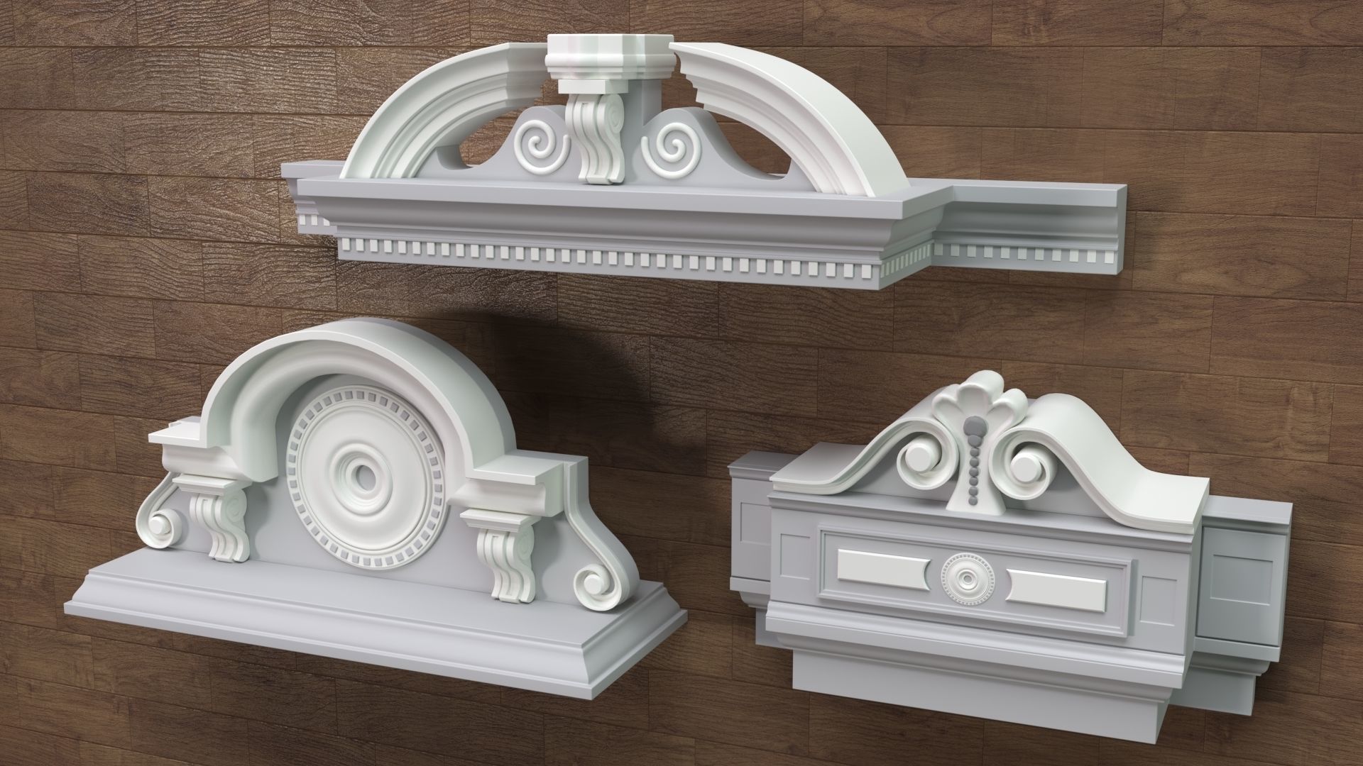 Building Facade Collection 7 - 88 pieces 3D model_9