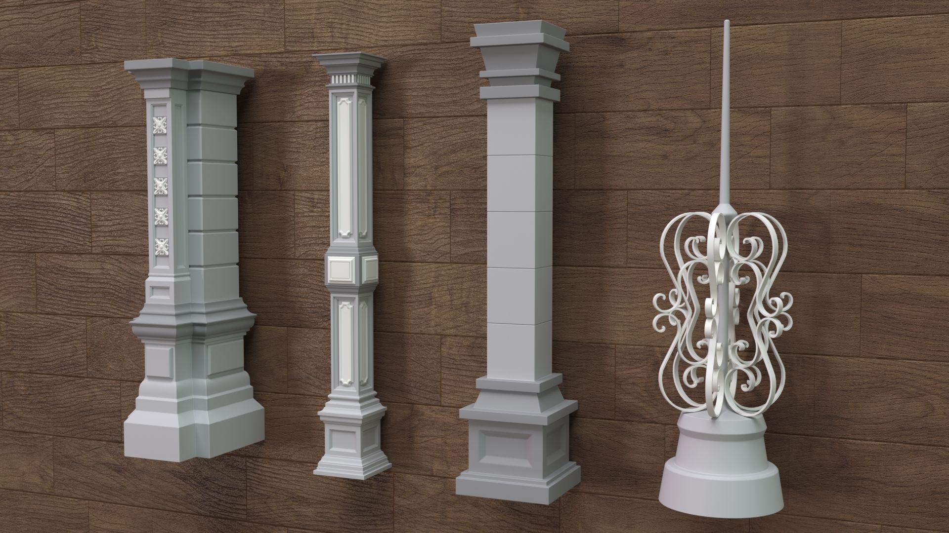 Building Facade Collection 7 - 88 pieces 3D model_13