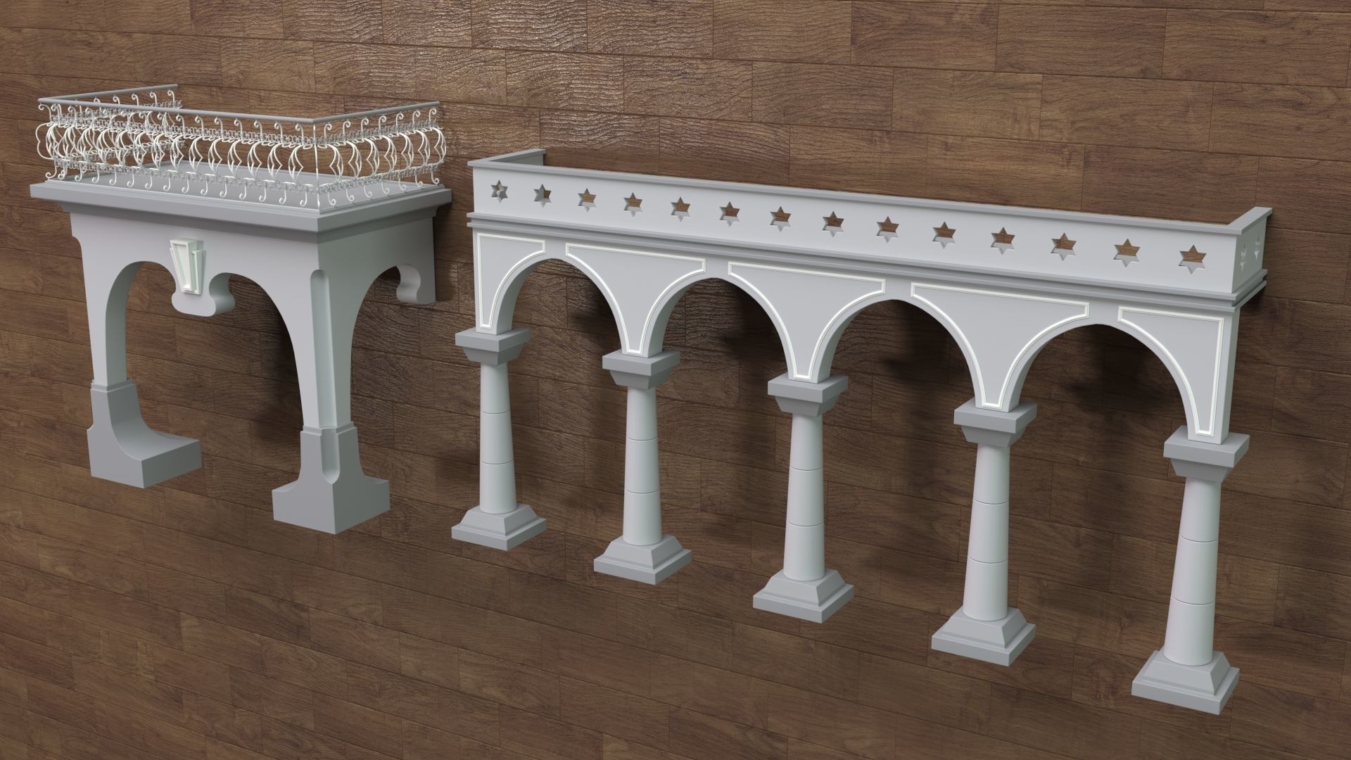 Building Facade Collection 7 - 88 pieces 3D model_4