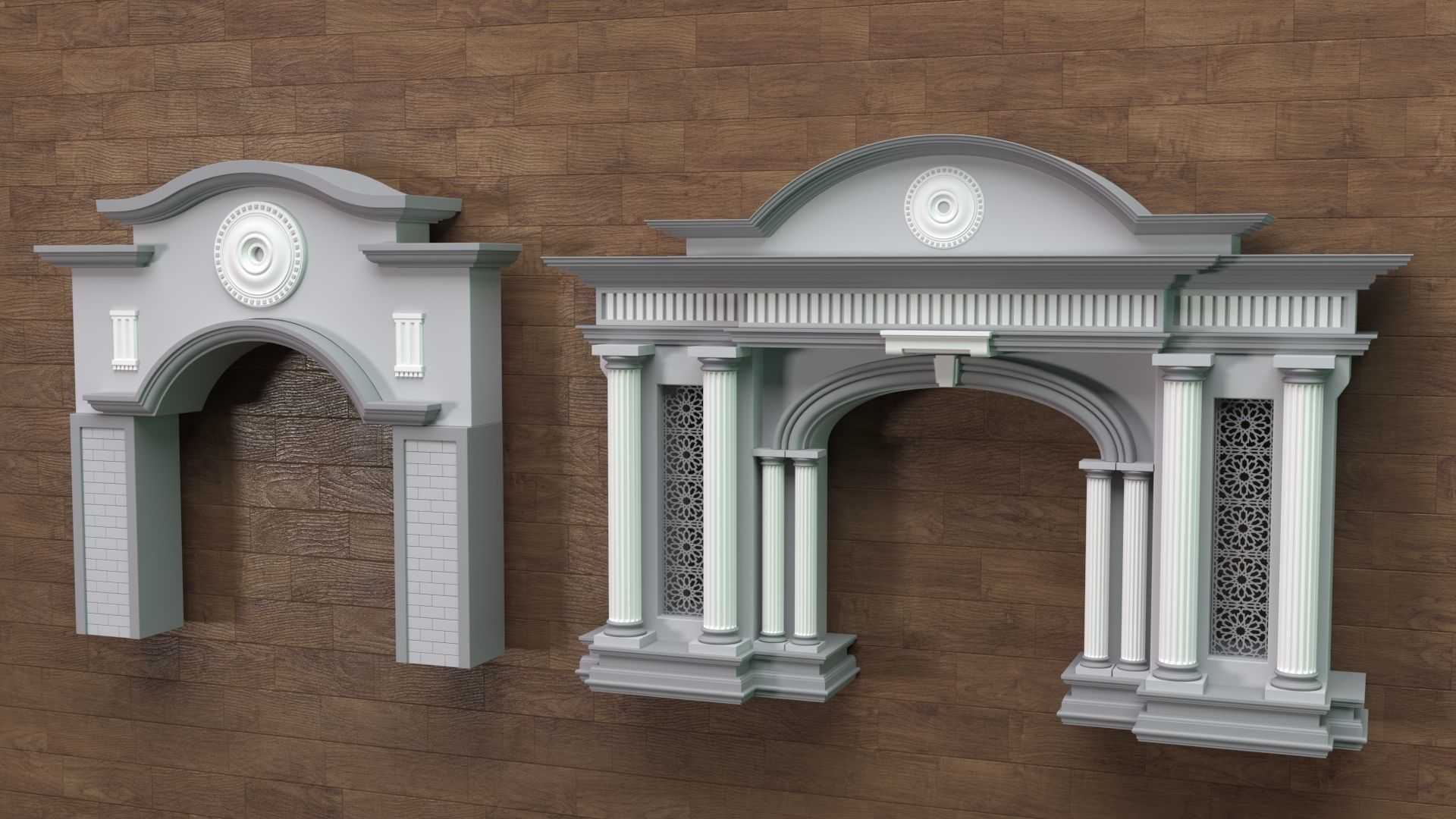 Building Facade Collection 7 - 88 pieces 3D model_2