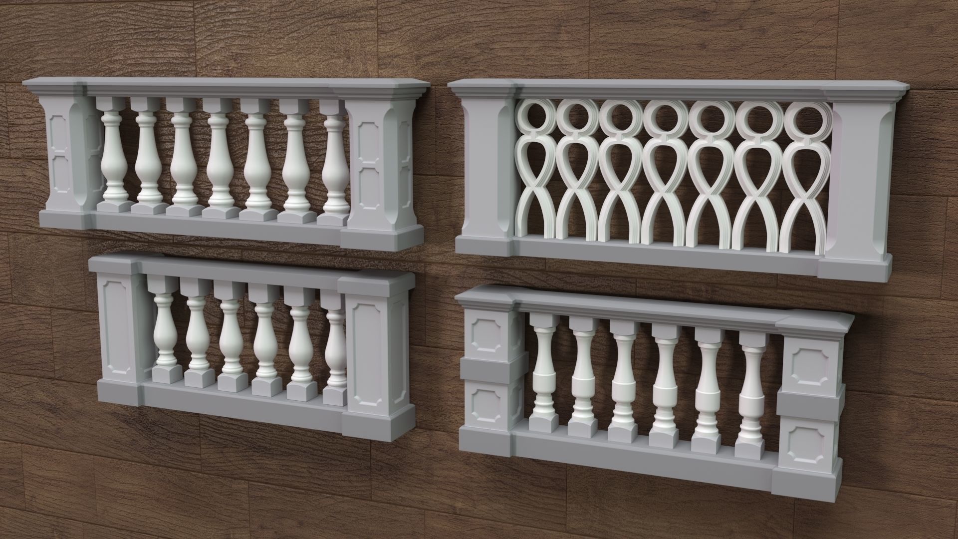 Building Facade Collection 7 - 88 pieces 3D model_17