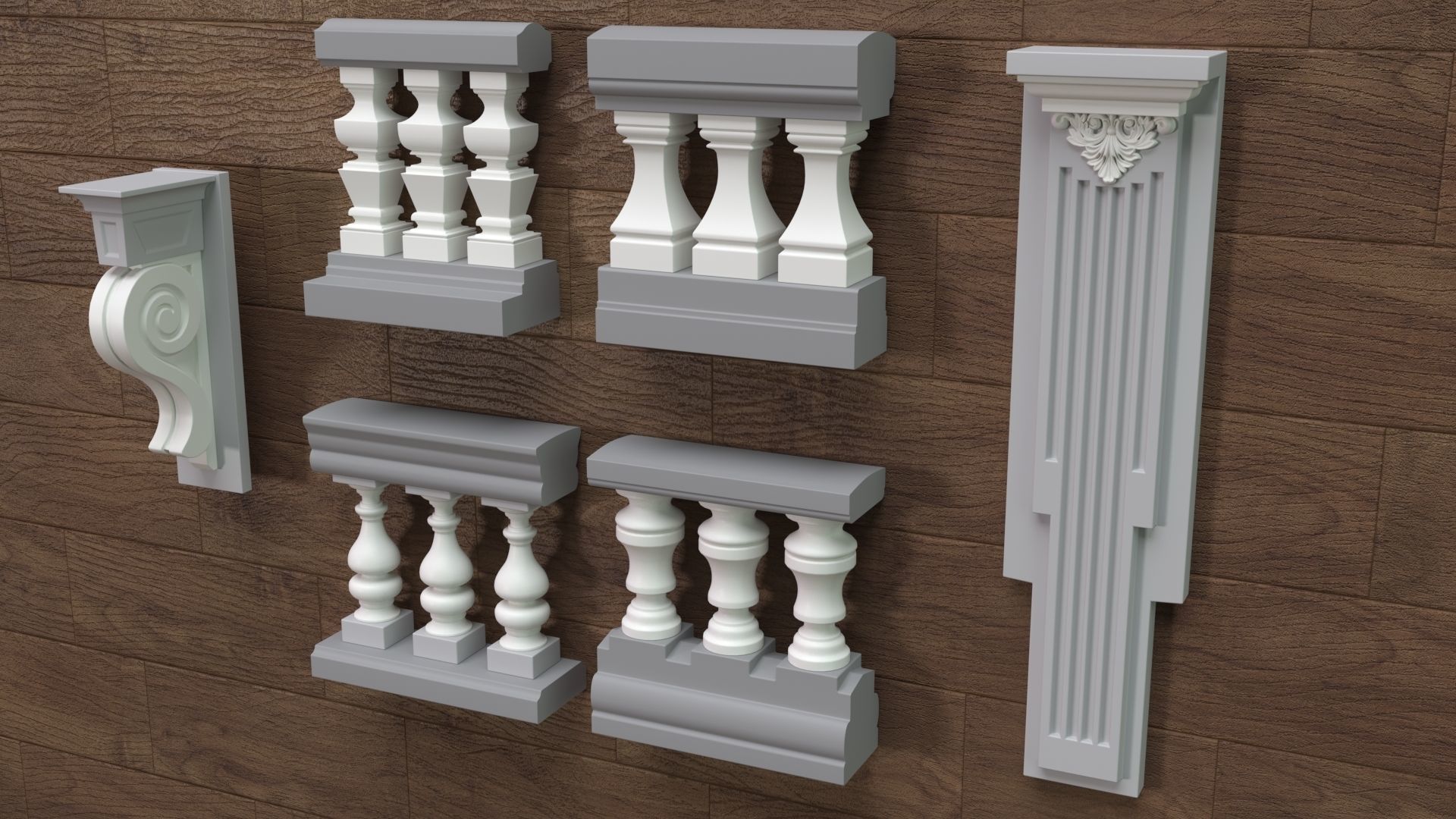 Building Facade Collection 7 - 88 pieces 3D model_21