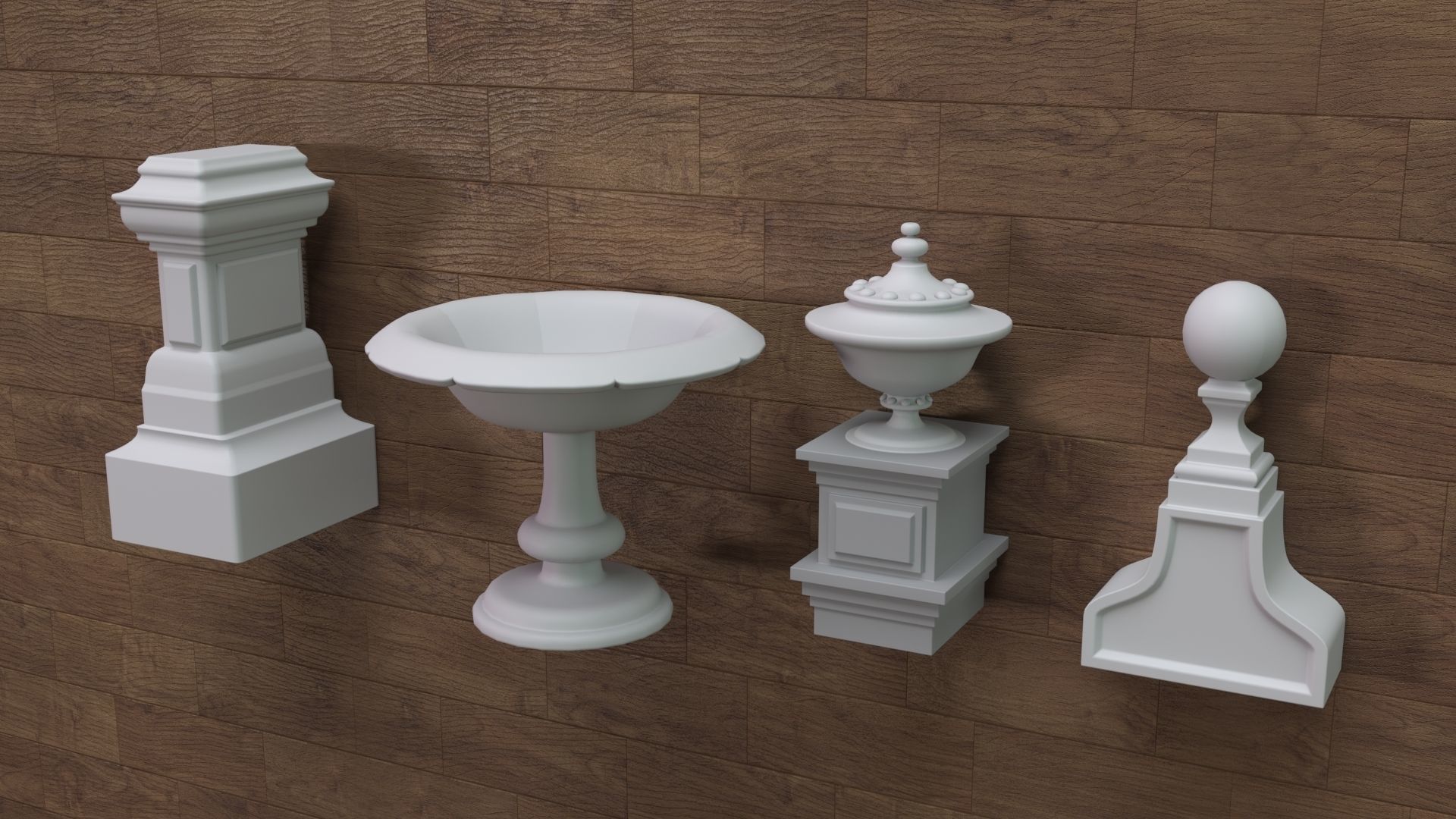 Building Facade Collection 7 - 88 pieces 3D model_19