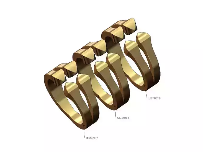 Pyramid ends fashion ring US sizes 7 8 9