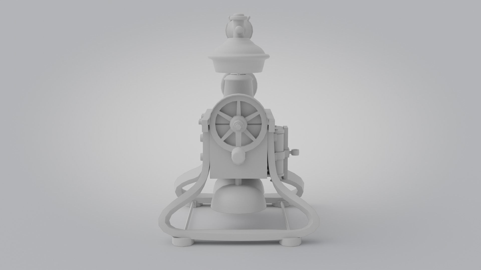 19th Century phone Low-poly 3D model_8