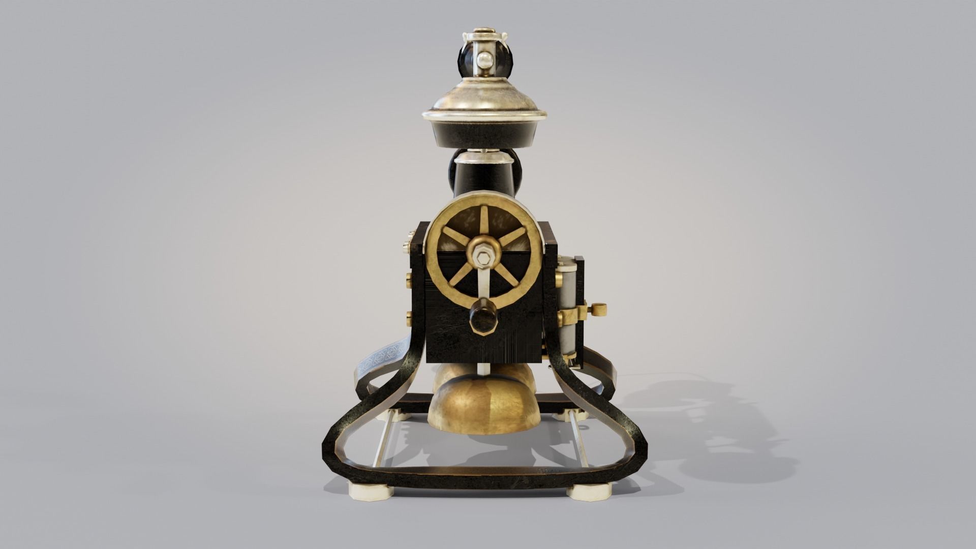 19th Century phone Low-poly 3D model_3