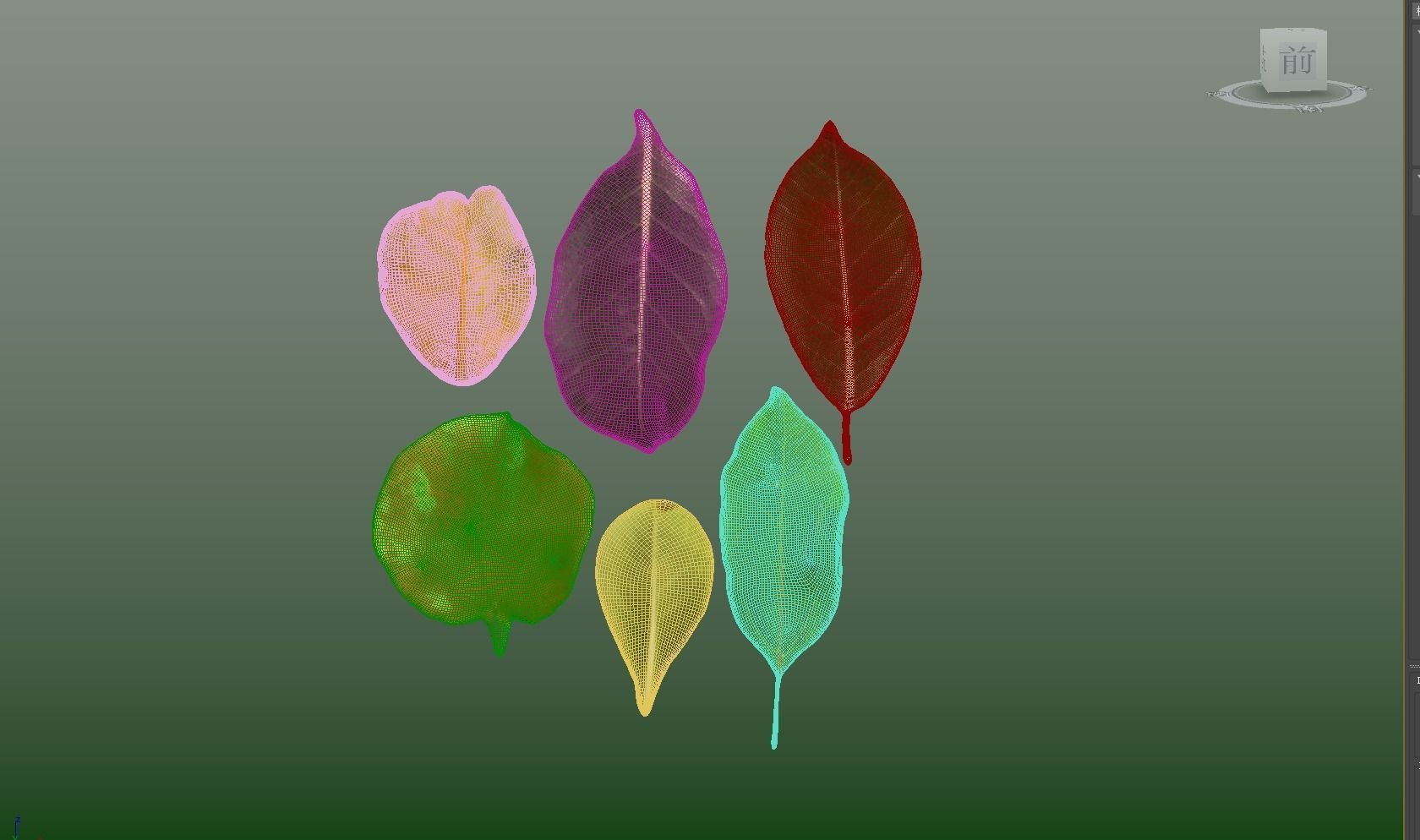 6 realistic leaves CG resource download 3DMAX leaves 3D model_3