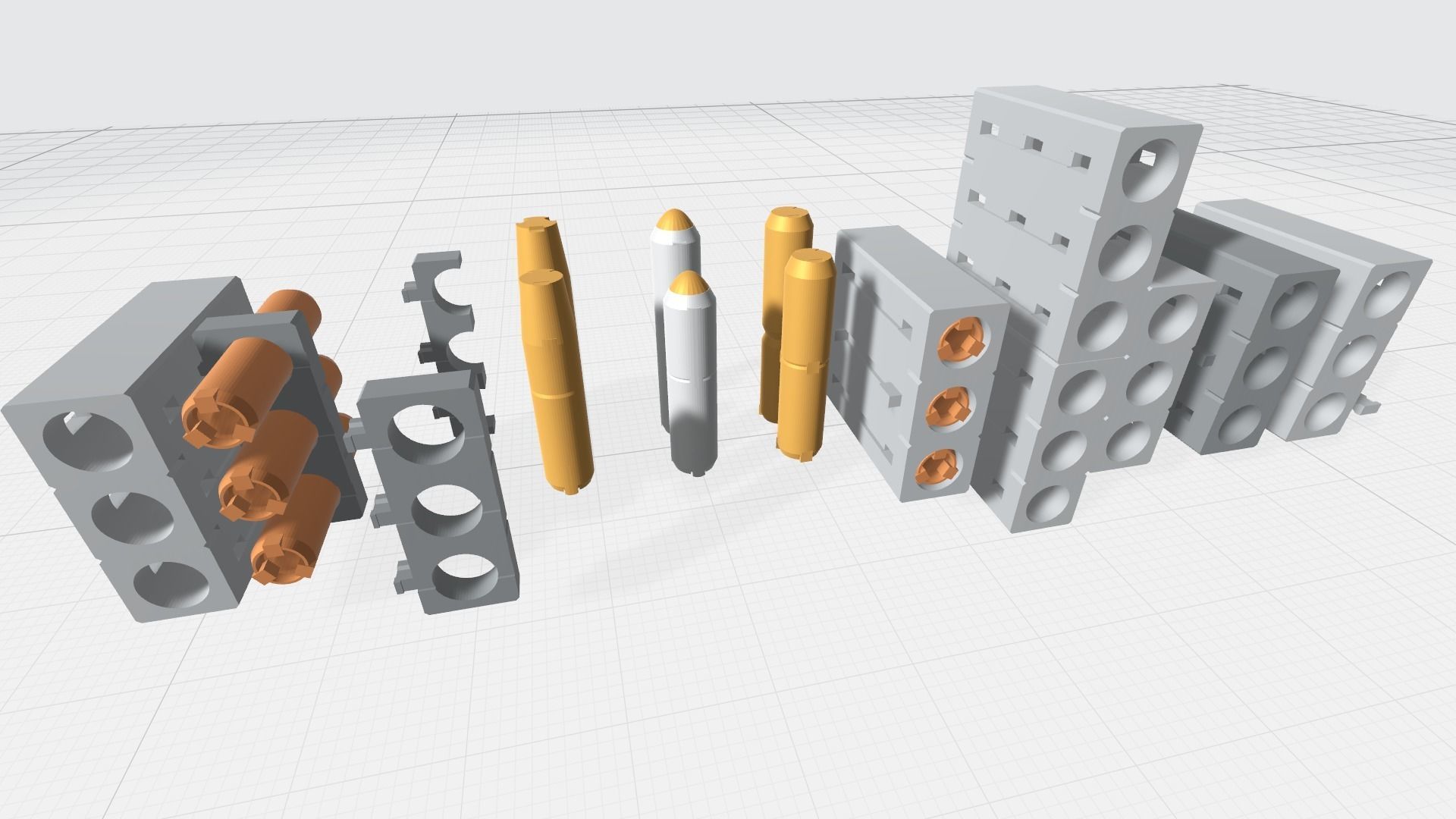 -MHO02C- 1-144 Mecha Robot MS high detailed missile arrays 3D print model_2