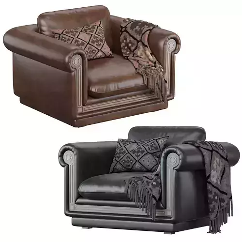 Armchair en arabe 3D model