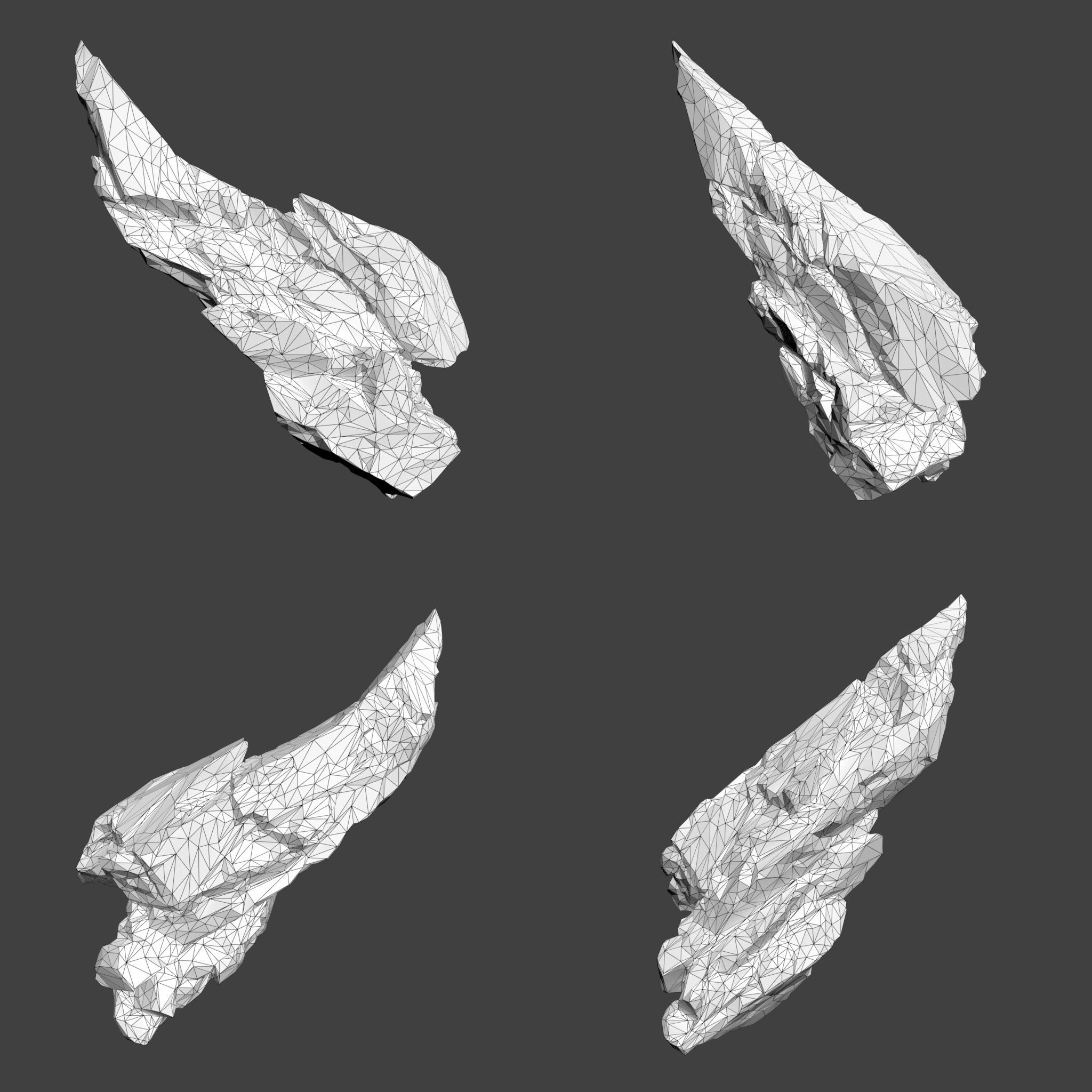Scifi Black Sharp Rock 220611 - Ultra HD 16K Textures Low-poly 3D model_6