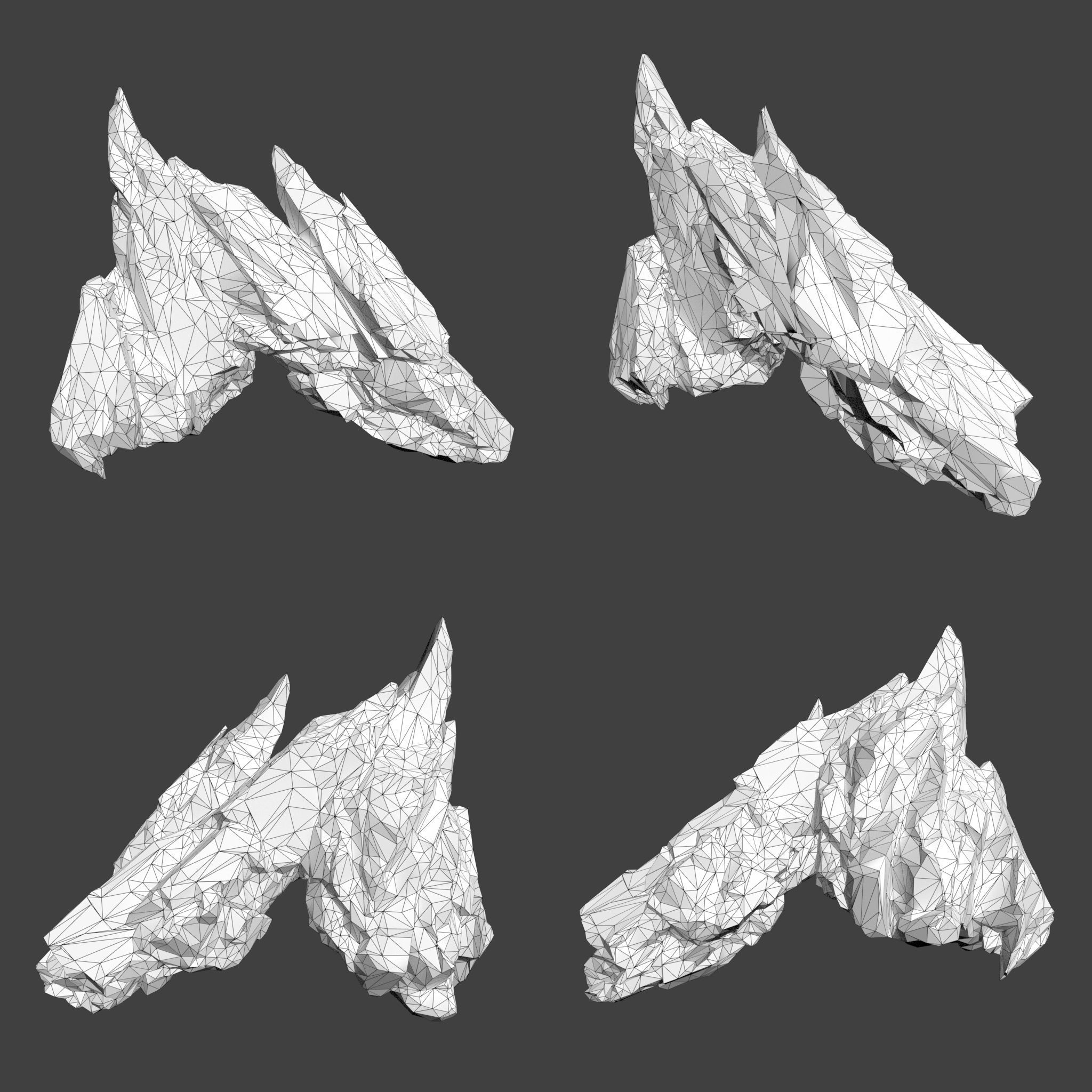 Scifi Black Sharp Rock 220611 - Ultra HD 16K Textures Low-poly 3D model_15