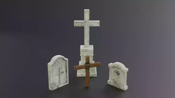 Medieval headstones  for game