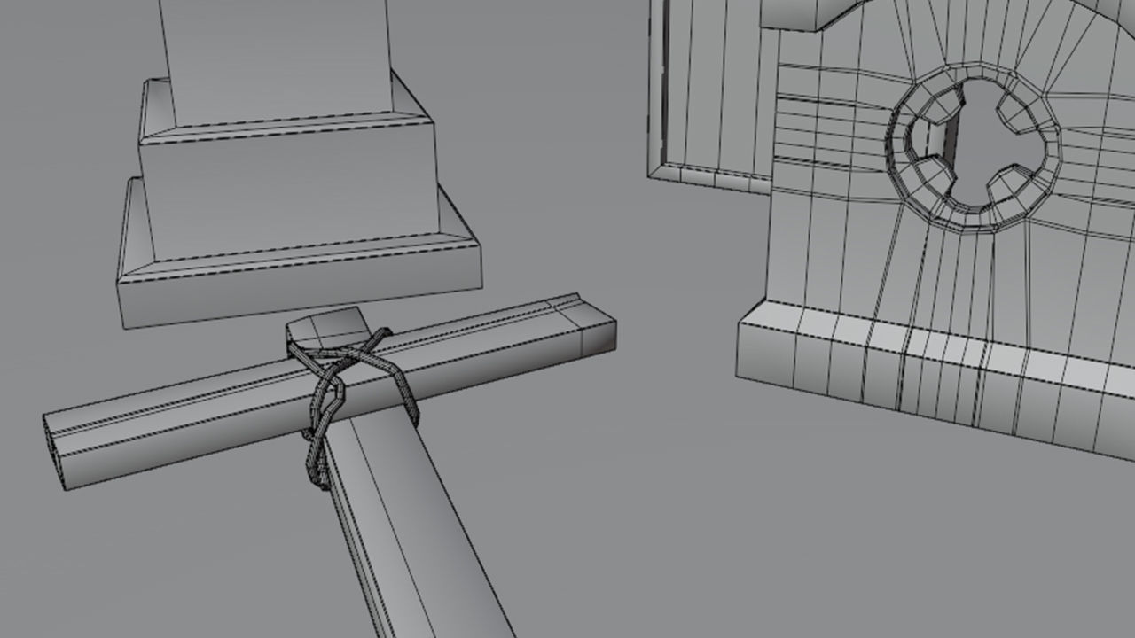 Medieval headstones for game Free low-poly 3D model_4