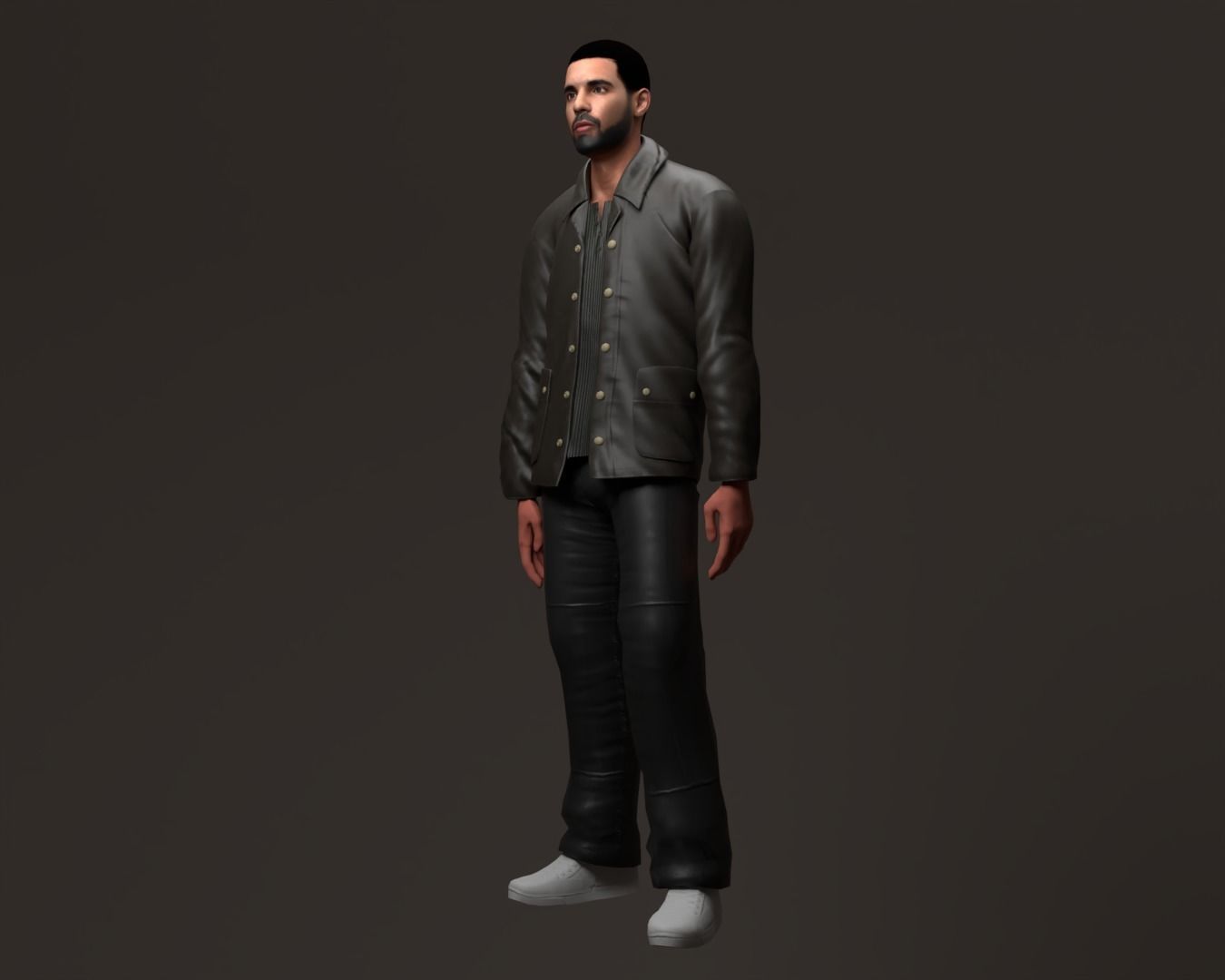 Drake Canadian rapper 3D Character Low-poly 3D model_4