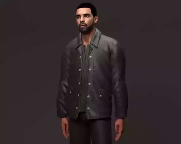 Drake Canadian rapper 3D Character Low-poly 3D model