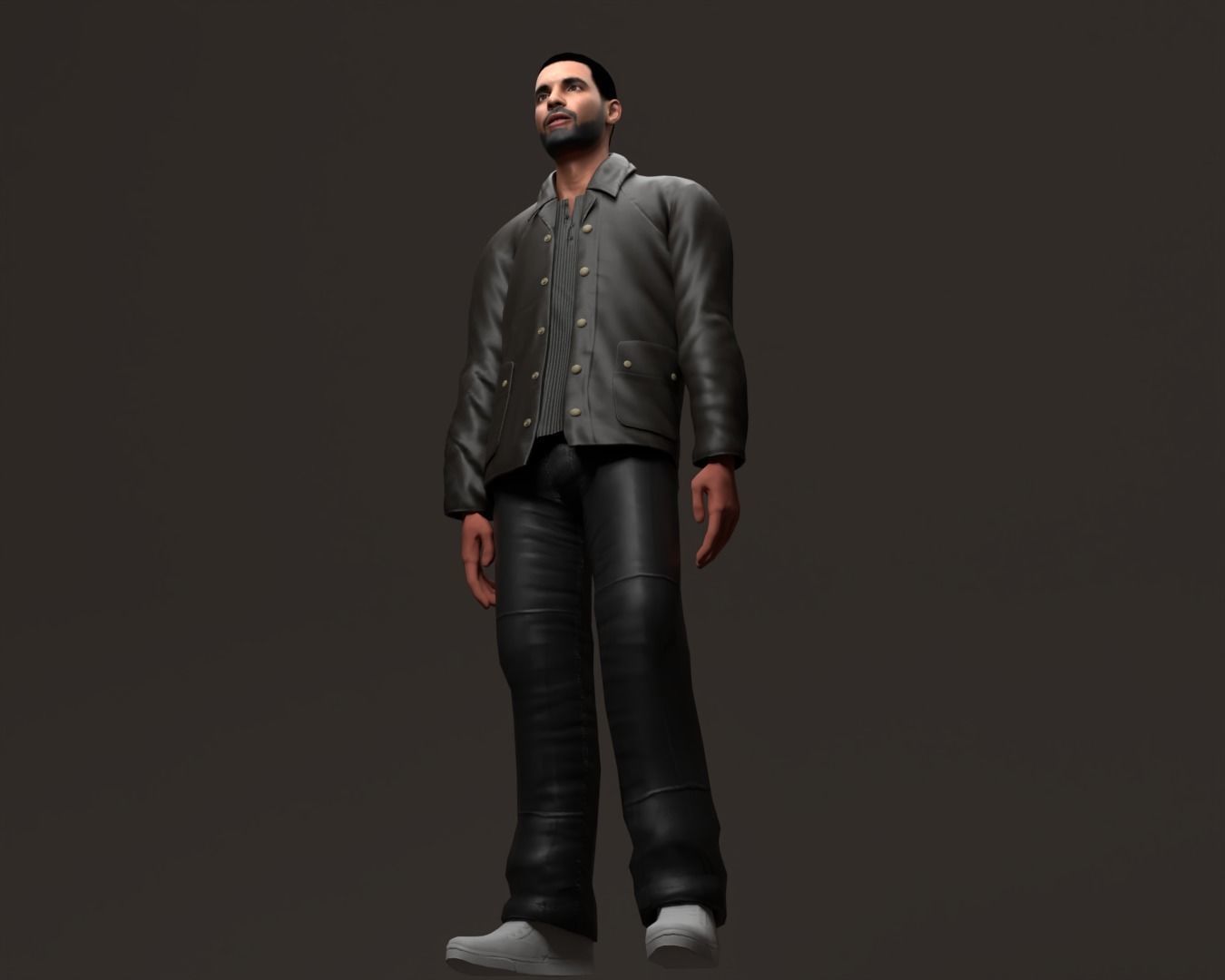 Drake Canadian rapper 3D Character Low-poly 3D model_5