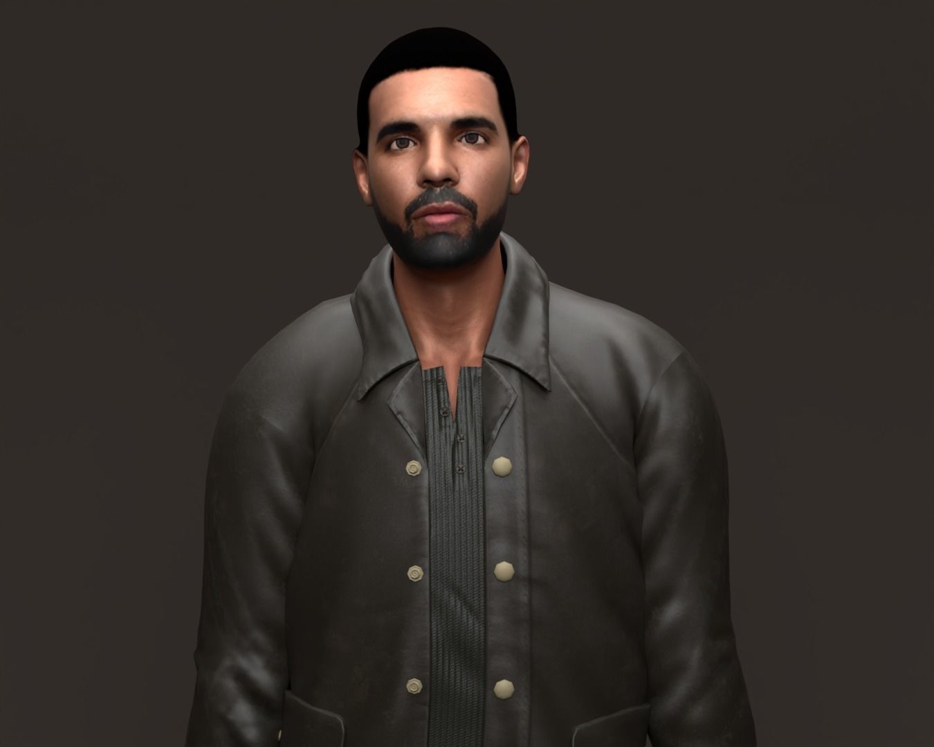Drake Canadian rapper 3D Character Low-poly 3D model_3