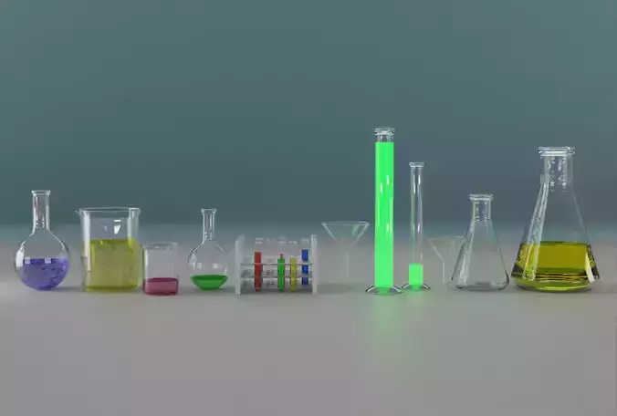 Chemistry Lab  Low-poly 3D model