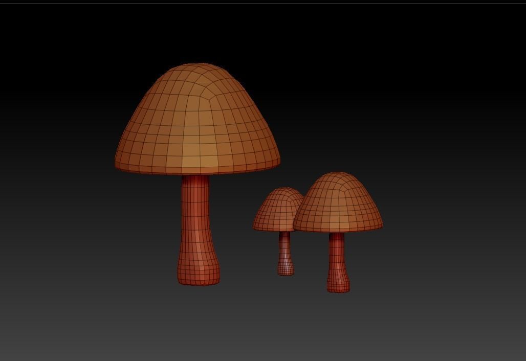 Original mushroom ZBrush brush  ZB mushroom brushes 3D print model_2