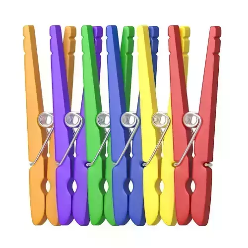 Bright Colored Clothespins
