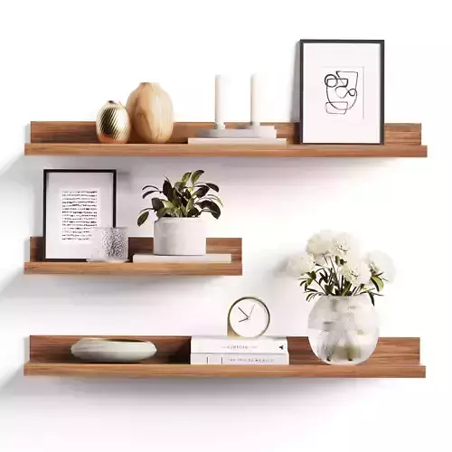 Decorative set on the shelves