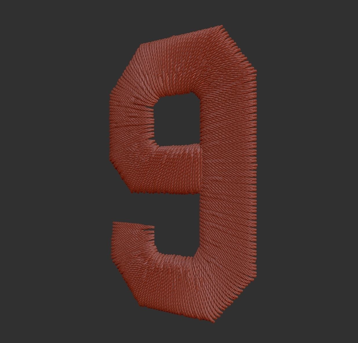 EmbroideryCG Font English05A Zbrush IMM Brush 3D model_11