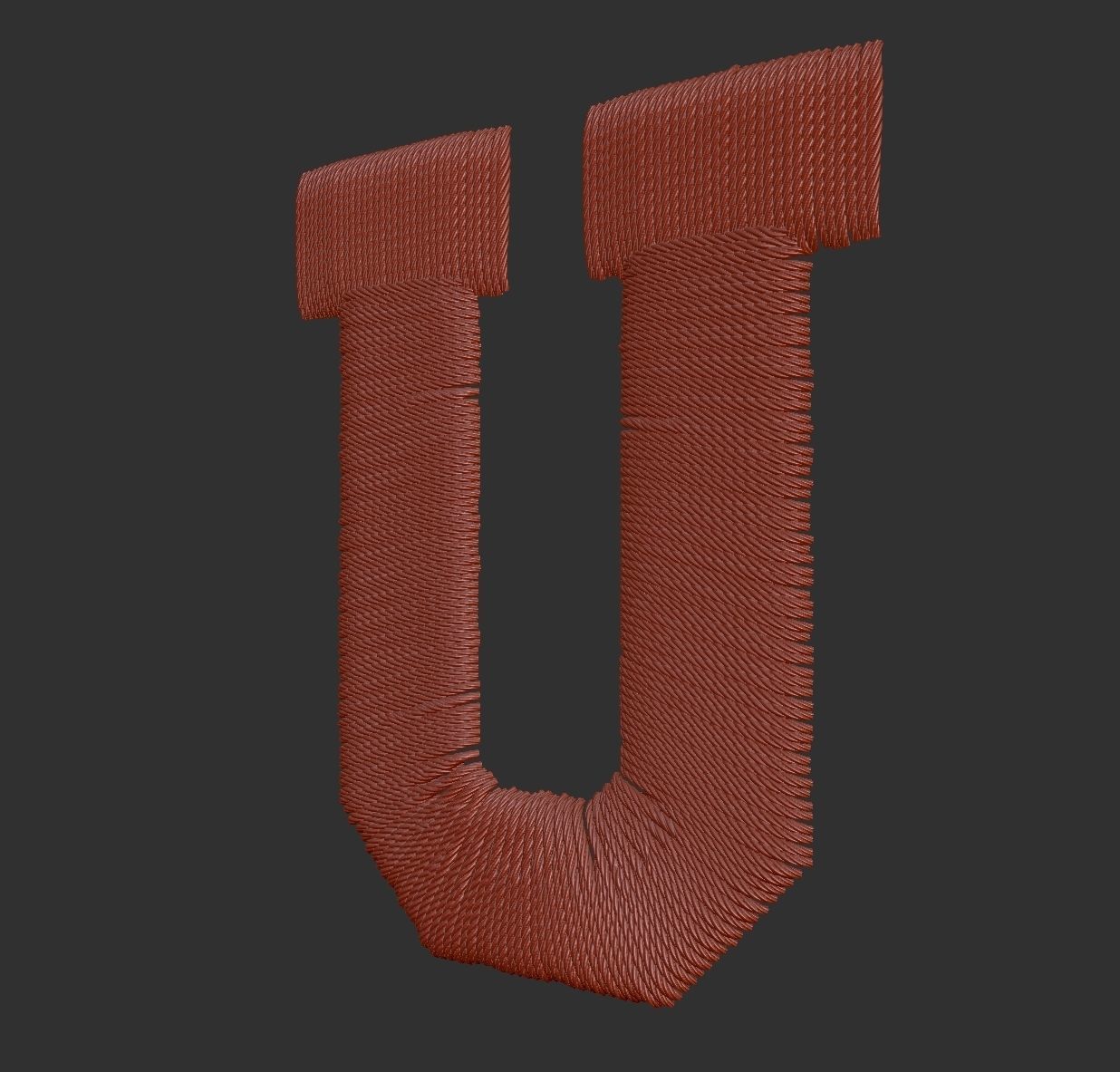 EmbroideryCG Font English05A Zbrush IMM Brush 3D model_32