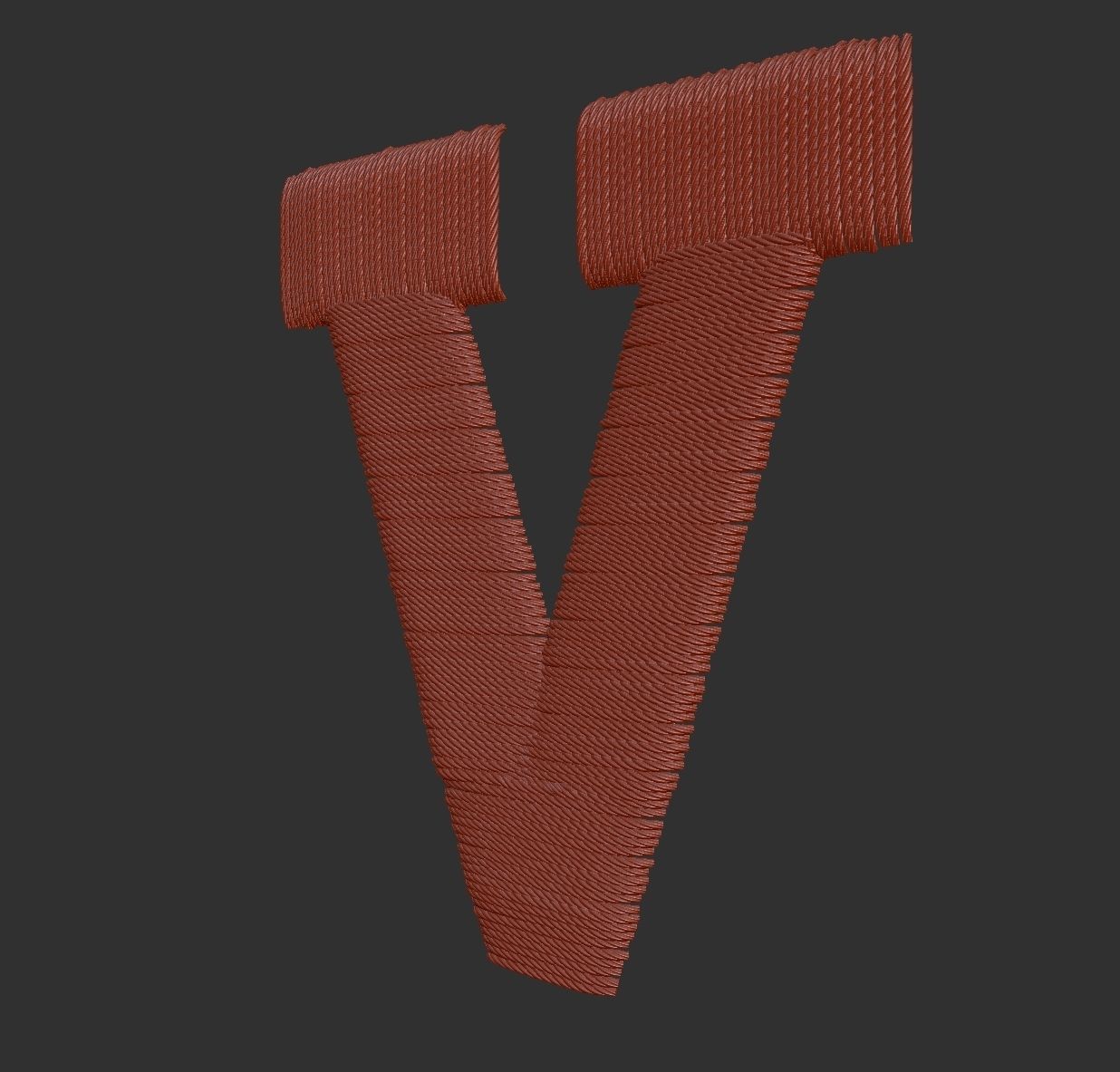 EmbroideryCG Font English05A Zbrush IMM Brush 3D model_33