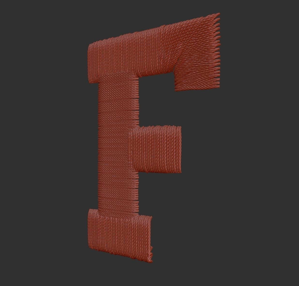 EmbroideryCG Font English05A Zbrush IMM Brush 3D model_17