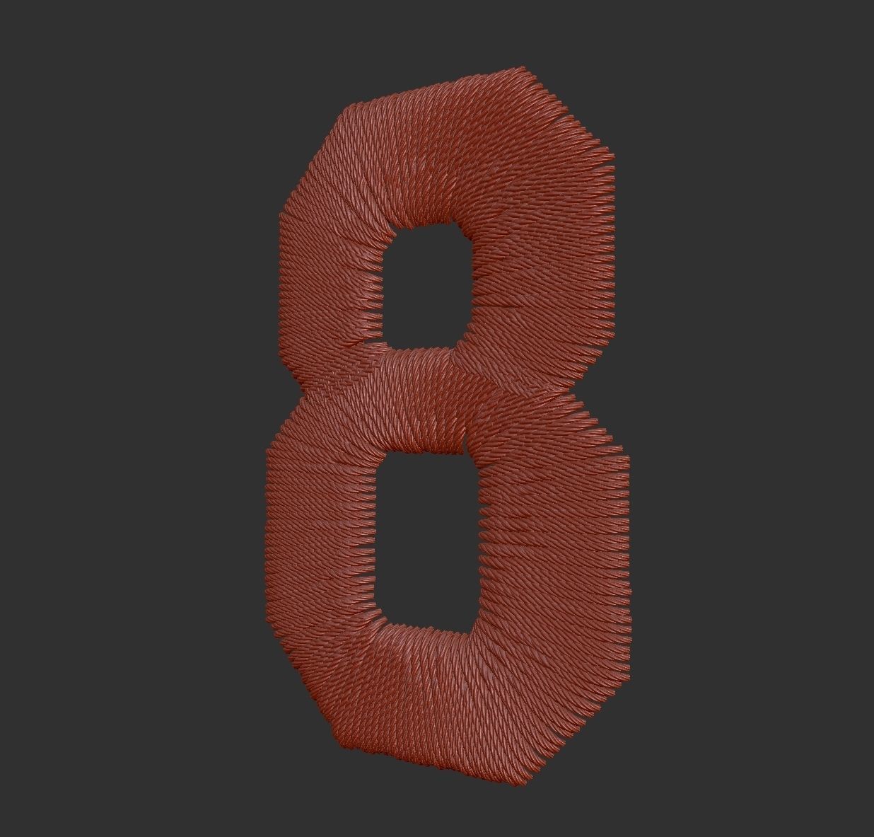 EmbroideryCG Font English05A Zbrush IMM Brush 3D model_10