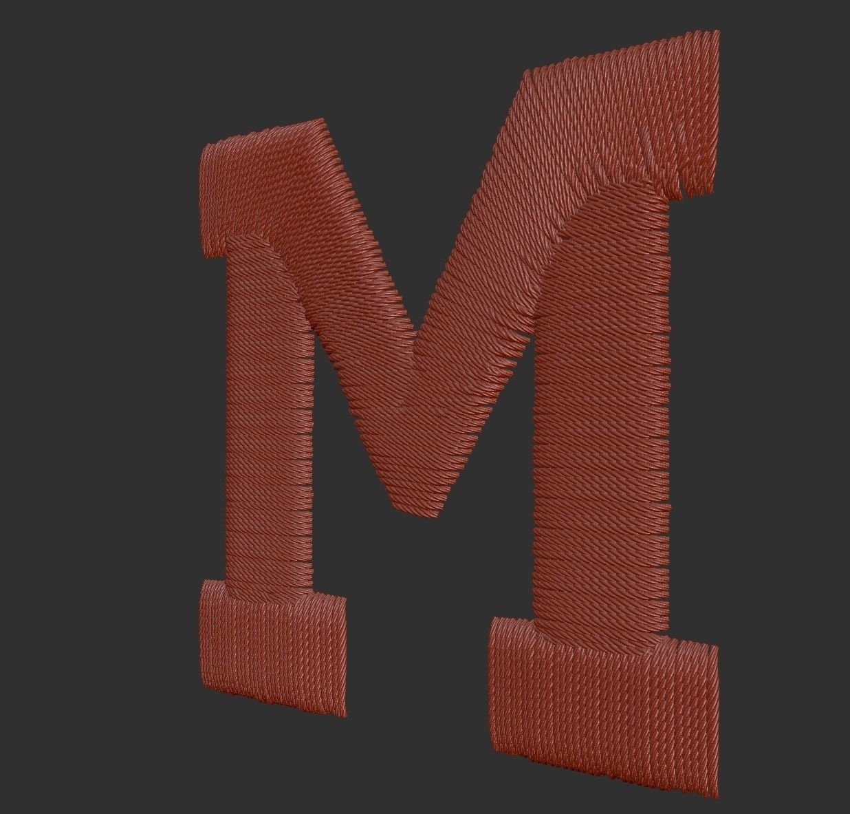 EmbroideryCG Font English05A Zbrush IMM Brush 3D model_24