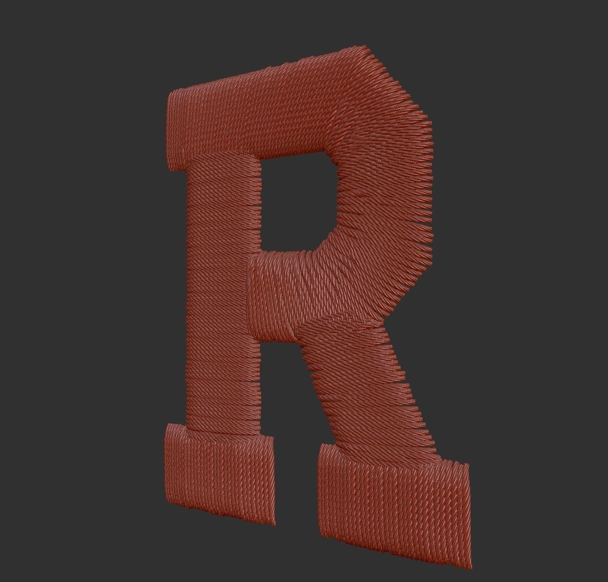 EmbroideryCG Font English05A Zbrush IMM Brush 3D model_29