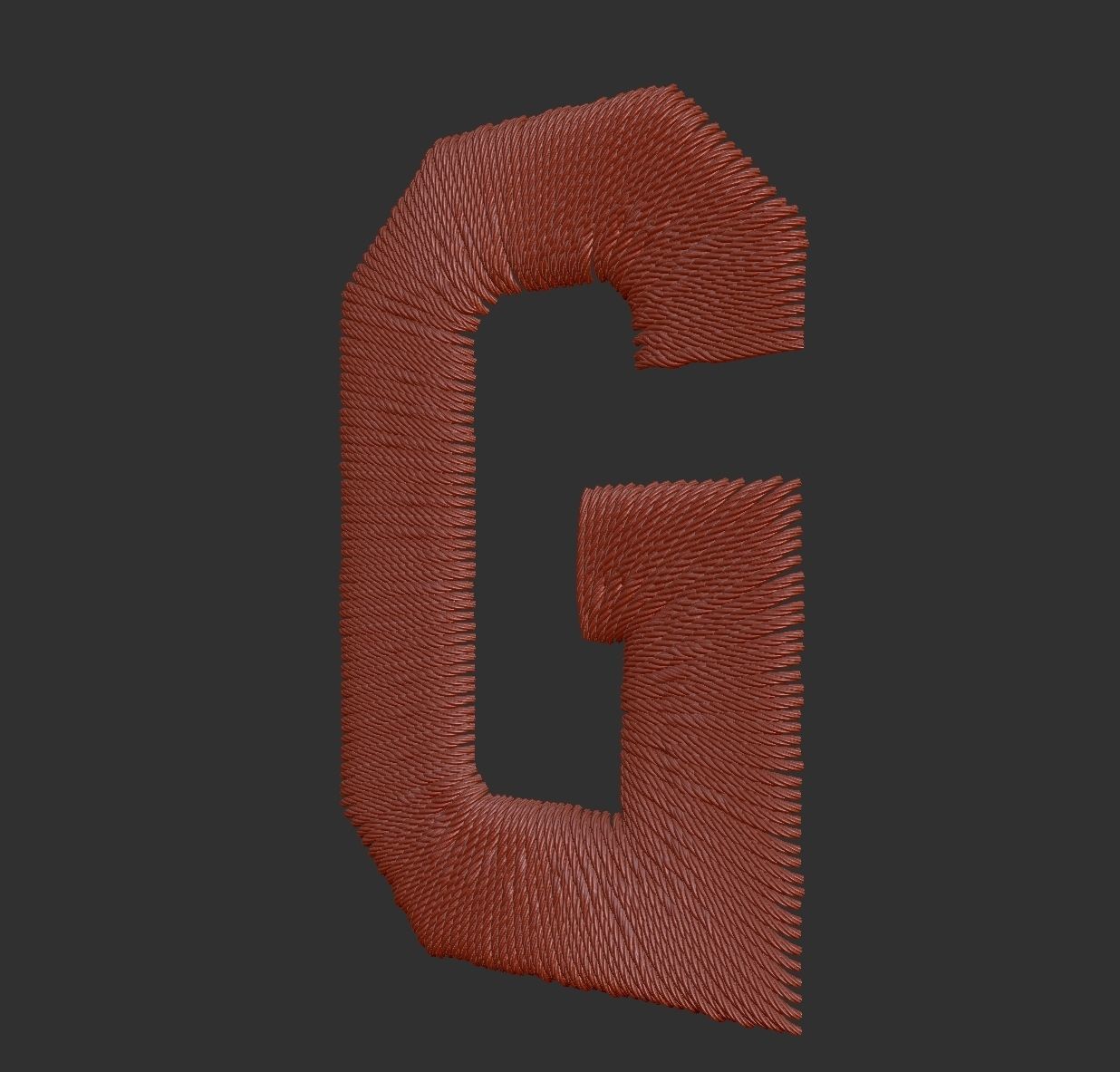 EmbroideryCG Font English05A Zbrush IMM Brush 3D model_18