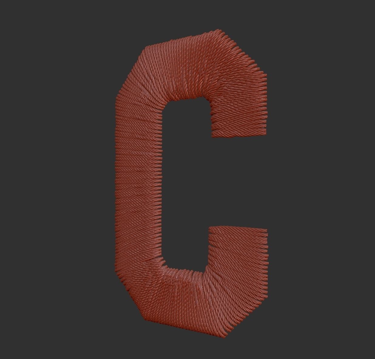 EmbroideryCG Font English05A Zbrush IMM Brush 3D model_14