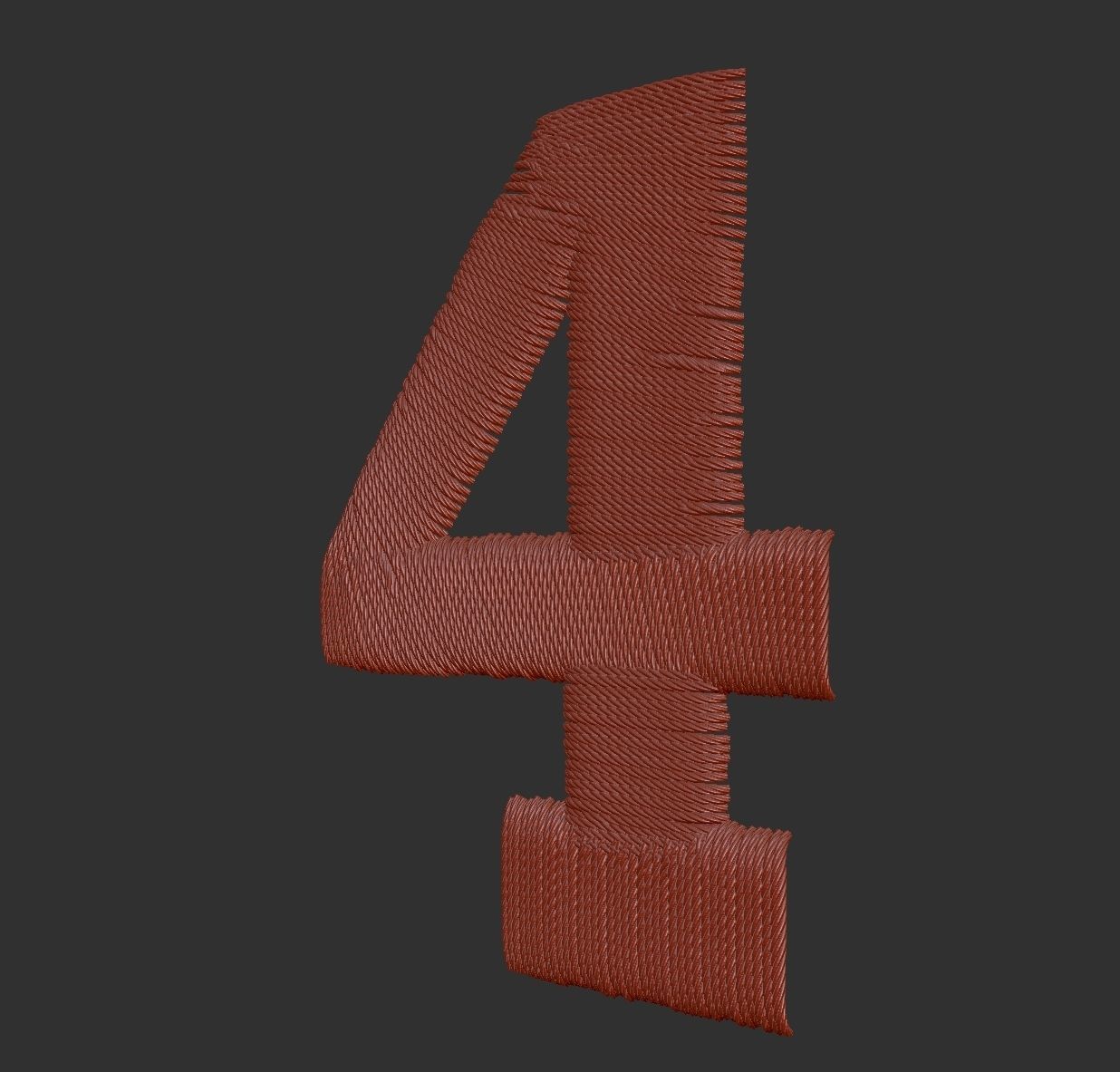 EmbroideryCG Font English05A Zbrush IMM Brush 3D model_6