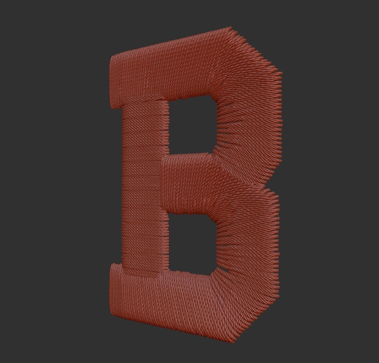 EmbroideryCG Font English05A Zbrush IMM Brush 3D model_13
