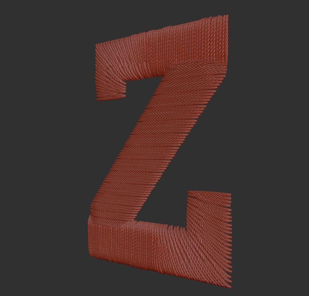 EmbroideryCG Font English05A Zbrush IMM Brush 3D model_37