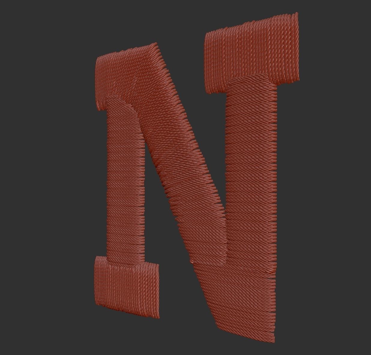 EmbroideryCG Font English05A Zbrush IMM Brush 3D model_25