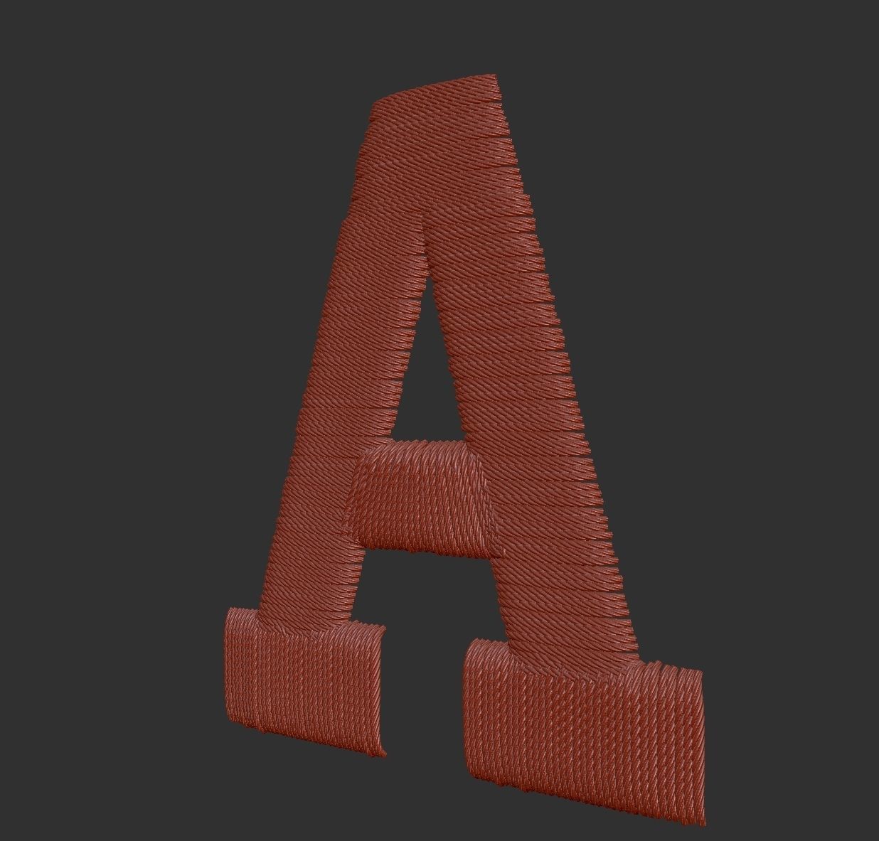 EmbroideryCG Font English05A Zbrush IMM Brush 3D model_12
