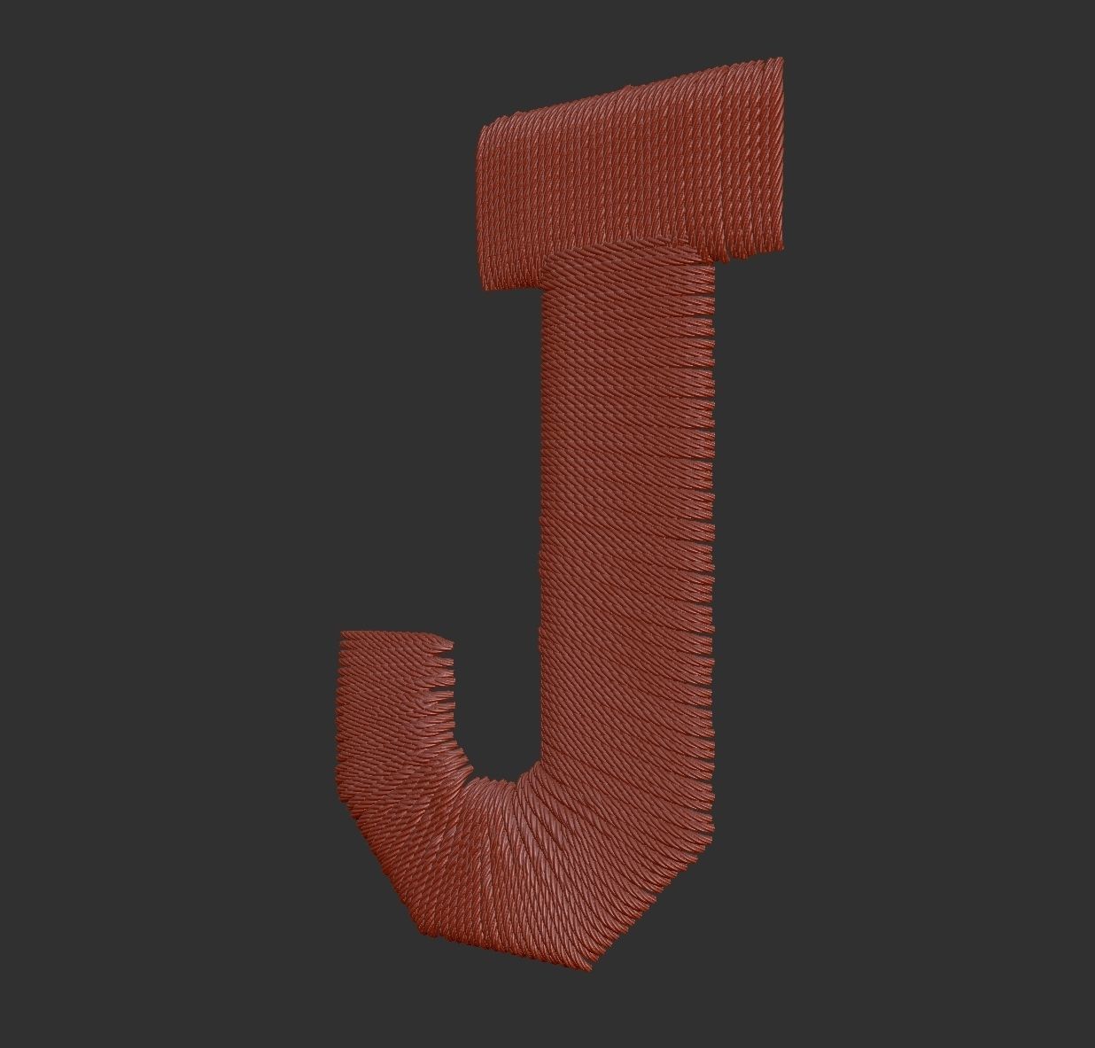 EmbroideryCG Font English05A Zbrush IMM Brush 3D model_21