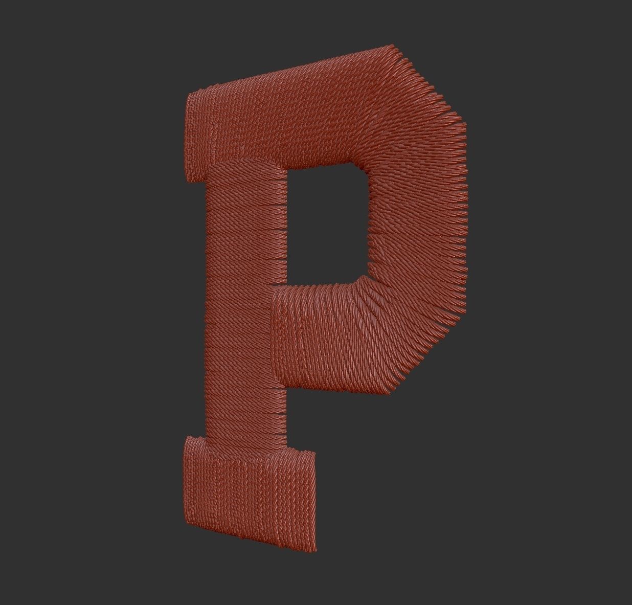 EmbroideryCG Font English05A Zbrush IMM Brush 3D model_27