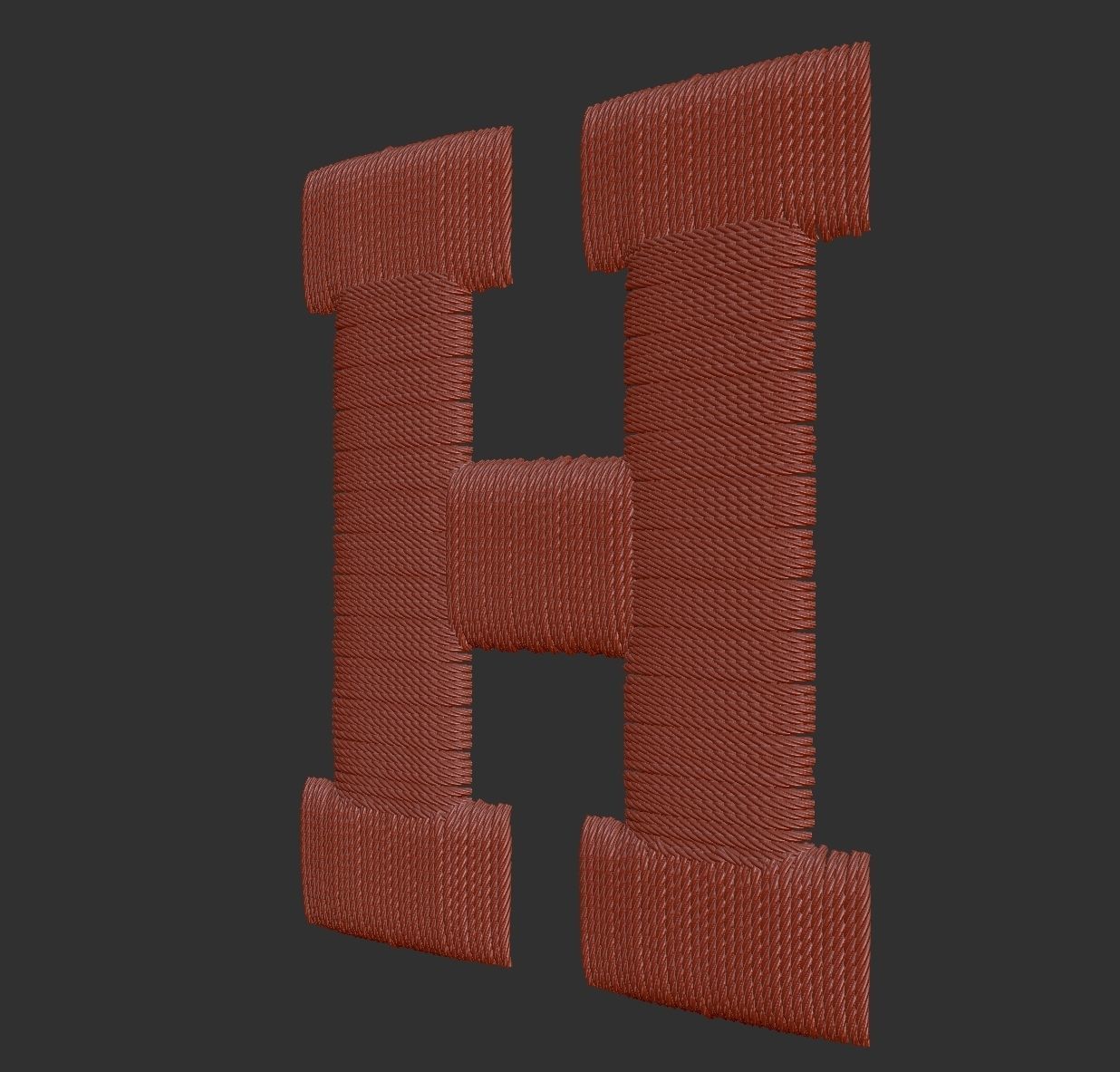 EmbroideryCG Font English05A Zbrush IMM Brush 3D model_19