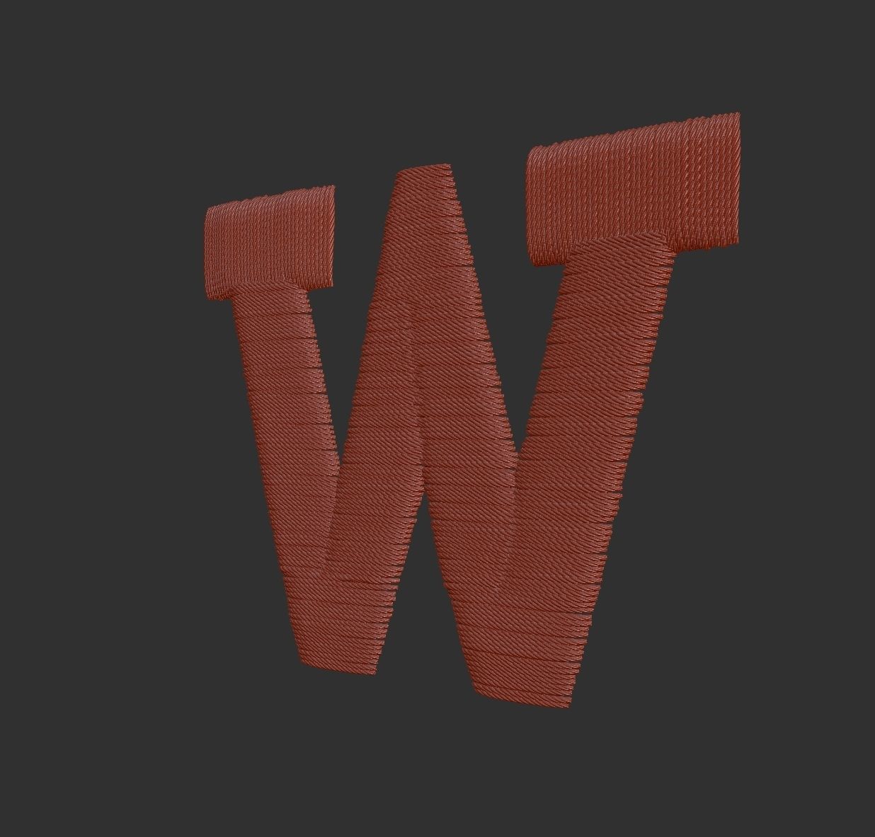 EmbroideryCG Font English05A Zbrush IMM Brush 3D model_34