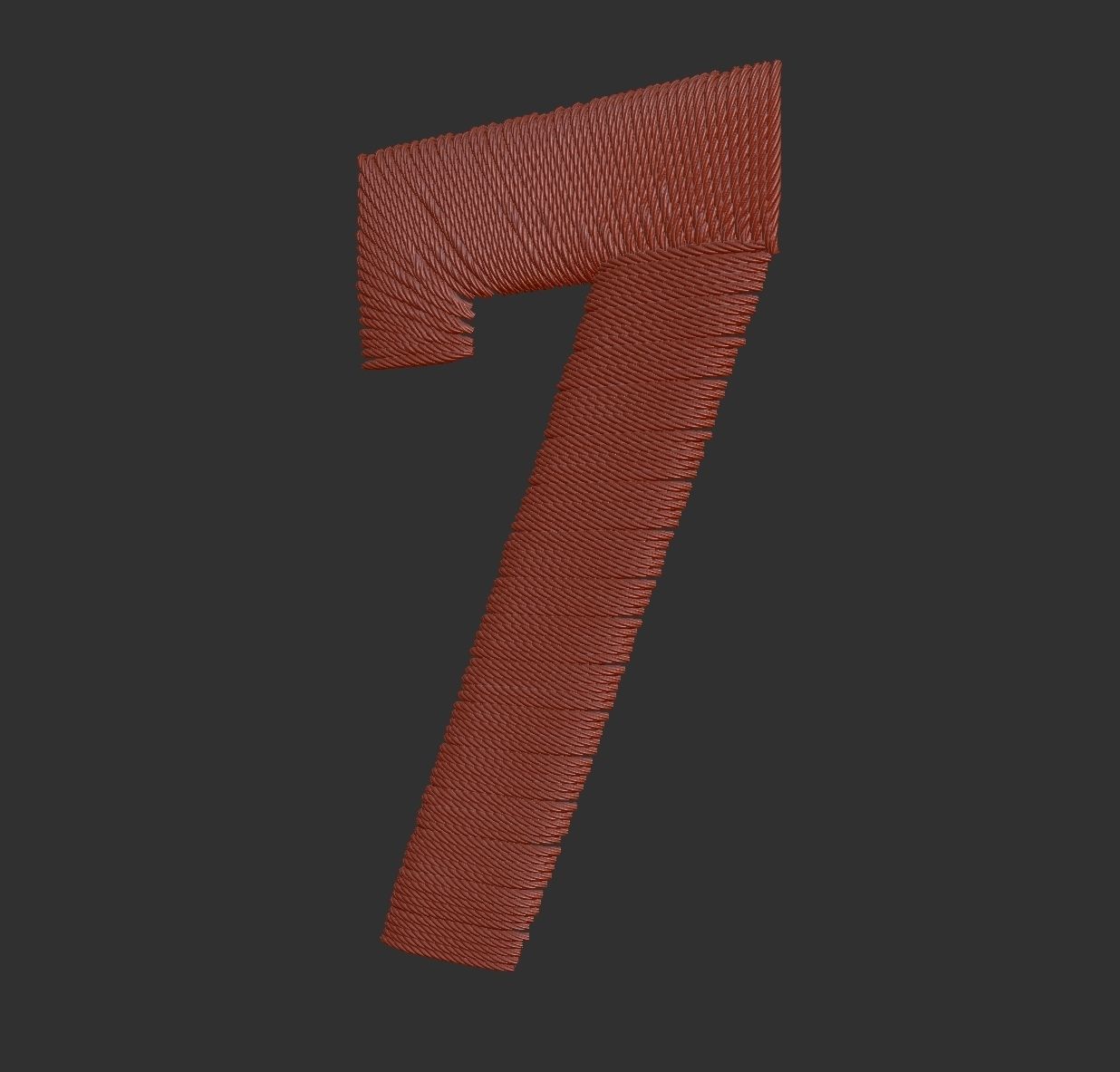 EmbroideryCG Font English05A Zbrush IMM Brush 3D model_9