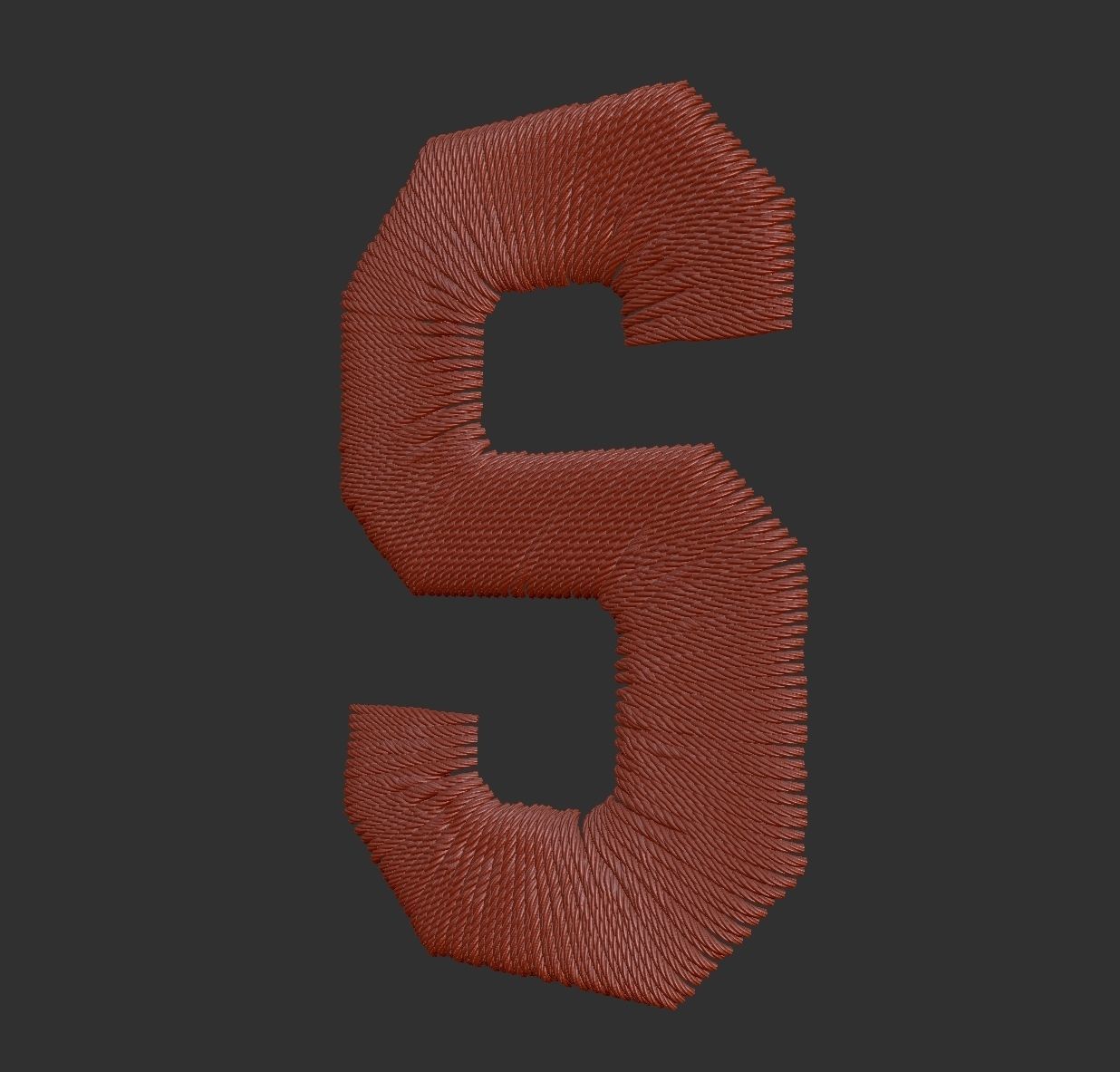 EmbroideryCG Font English05A Zbrush IMM Brush 3D model_30
