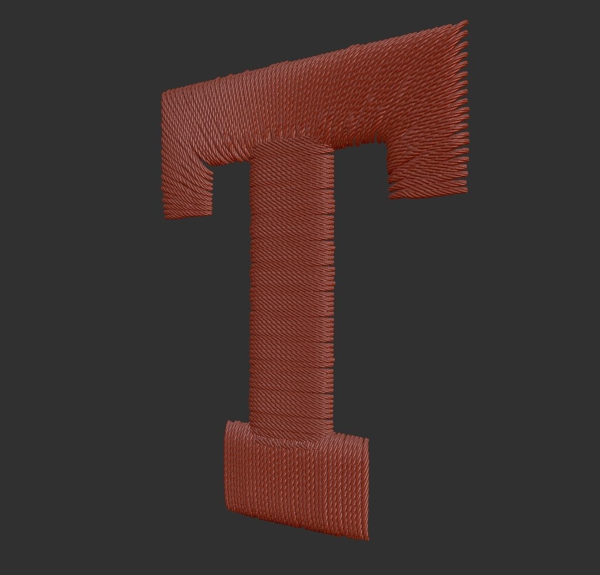 EmbroideryCG Font English05A Zbrush IMM Brush 3D model_31