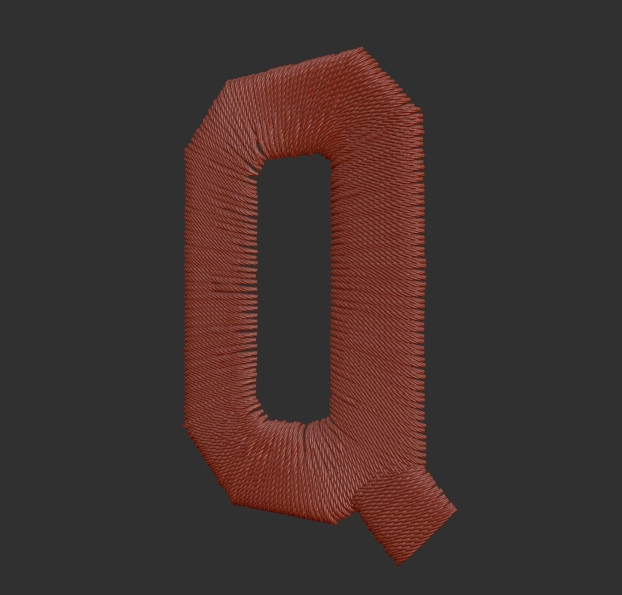 EmbroideryCG Font English05A Zbrush IMM Brush 3D model_28