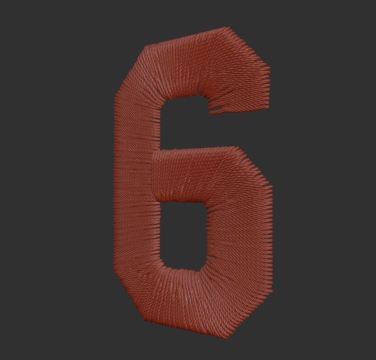EmbroideryCG Font English05A Zbrush IMM Brush 3D model_8