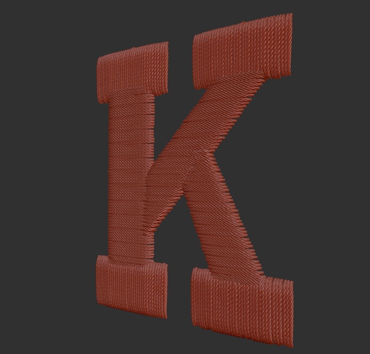 EmbroideryCG Font English05A Zbrush IMM Brush 3D model_22